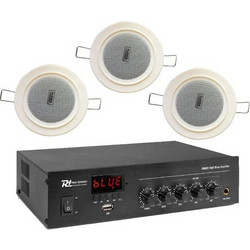 Power Dynamics 3x BT-627 + PDM25 Σετ Παθητικά Ηχεία Οροφής 3W Λευκά