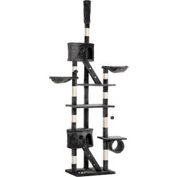 PawHut Γατόδεντρο Οροφής με Ονυχοδρόμιο 8 Επιπέδων Ανθρακί 60x45x260cm
