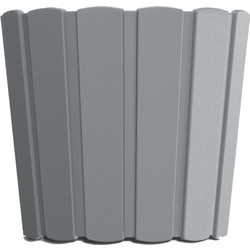 Prosperplast Boardee Basic Γλάστρα Στρογγυλή Πλαστική Γκρι 23.9x21.5cm DDE240-405U
