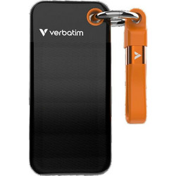 Verbatim Pocket 128GB Εξωτερικός Σκληρός Δίσκος SSD 2.5" USB-C USB 3.2 Black Orange