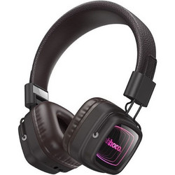 Hoco W72 Ενσύρματα & Ασύρματα Bluetooth Ακουστικά On Ear Καφέ