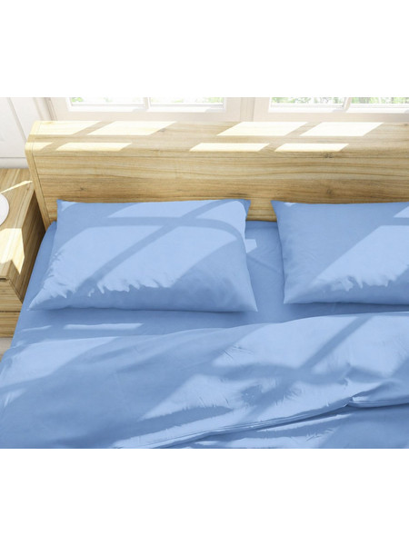 Viopros Σεντόνι Υπέρδιπλο με Λάστιχο 160x200+25 Basic Raf Blue