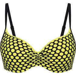 Marko Sintia Bikini Top Κίτρινο Μαύρο M-834