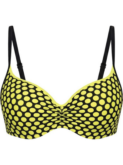 Marko Sintia Bikini Top Κίτρινο Μαύρο M-834