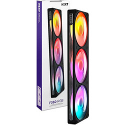 NZXT F360 Case Fan 120mm RGB με Σύνδεση 4-Pin PWM 3τμχ Black