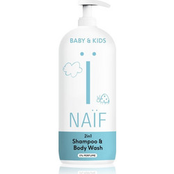 Naif Baby & Kids Βρεφικό Σαμπουάν & Αφρόλουτρο με Αντλία 500ml