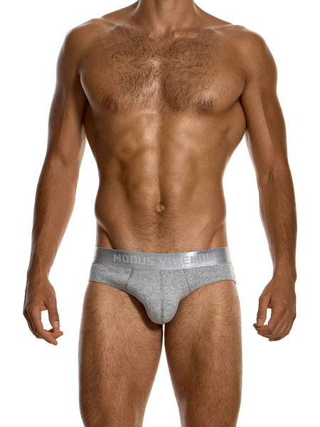 Modus Vivendi Ribbed Ανδρικό Σλιπ Βαμβακερό Γκρι 20617