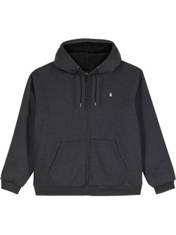 Volcom Ανδρική Ζακέτα Φούτερ με Κουκούλα και Φερμουάρ Ανθρακί A5832602-HBK