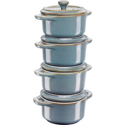 Staub Mini Cocotte Σετ Κατσαρόλες με Αντικολλητική Επίστρωση Εμαγιέ 4τμχ 40508-159-0