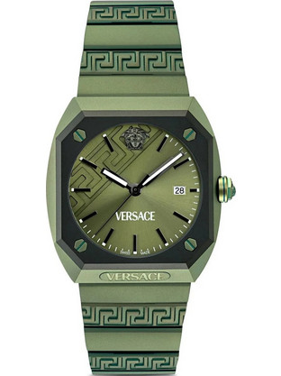 Versace Ανδρικό Ρολόι με Λαδί Μεταλλικό Μπρασελέ VE8F00324