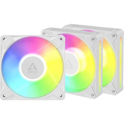 Arctic BioniX P12 Case Fan 120mm ARGB με Σύνδεση 3-Pin 4-Pin PWM 3τμχ White
