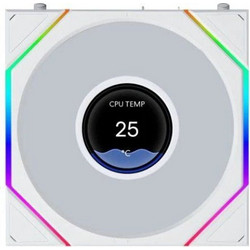 Lian Li Uni Fan TL LCD Flex Reverse Case Fan 120mm ARGB με Σύνδεση 3-Pin 4-Pin PWM White