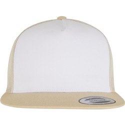 Flexfit Καπέλο Jockey με Δίχτυ Snapback Υφασμάτινο Μπεζ Λευκό 6006W-20035