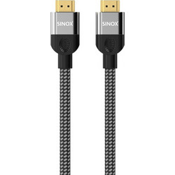 Sinox Pro-X SHD-03073 Καλώδιο HDMI 2.1 Braided HDMI Male to HDMI Male 3m Black Silver