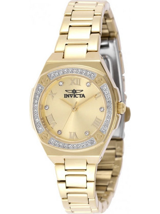 Invicta Specialty Γυναικείο Ρολόι με Χρυσό Μεταλλικό Μπρασελέ ZUIN50383