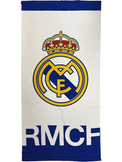Real Madrid Παιδική Πετσέτα Θαλάσσης Microfiber Λευκή 70x140cm CEP2200010606