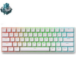 Mchose Ace 60 Pro Μηχανικό Gaming Πληκτρολόγιο 60% με Magnetic Διακόπτες RGB White