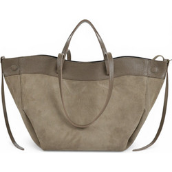Passaggio Leather Γυναικεία Τσάντα Χειρός Σουέτ Καφέ 5215-KR-04