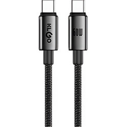 KLGO S-138 Braided USB-C to USB-C 60W 1m Black