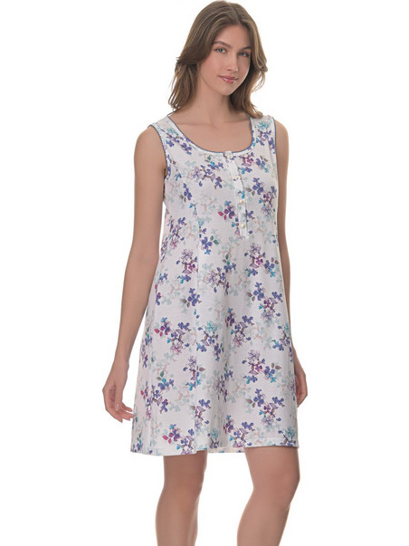 PNN Nightwear Luna Νυχτικό Εγκυμοσύνης & Θηλασμού Βαμβακερό Καλοκαιρινό Λευκό 0261-0508