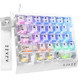 Ajazz AK029 Μηχανικό Gaming Keypad με Ice Land Διακόπτες RGB Transparent White