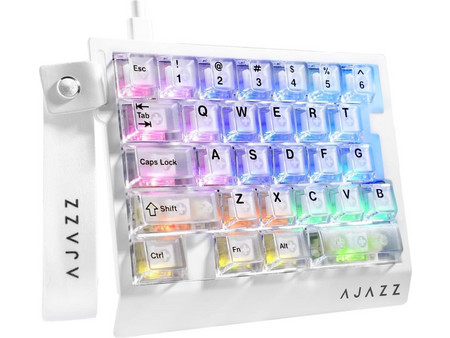 Ajazz AK029 Μηχανικό Gaming Keypad με Ice Land Διακόπτες RGB Transparent White
