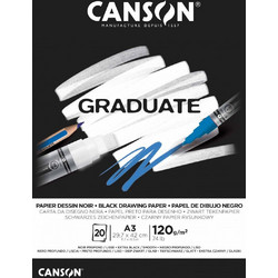Canson Graduate Μπλοκ Σχεδίου A3 120gr/m² 20 Μαύρα Φύλλα