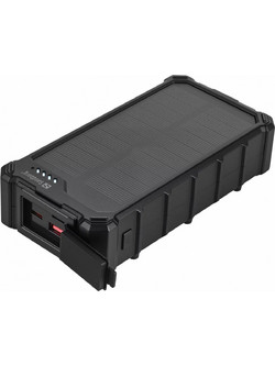 Sandberg CampLED Solar Ηλιακό Power Bank 20000mAh με Θύρα USB-A & 2 Θύρες USB-C Power Delivery Black
