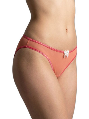 Milena By Paris Γυναικείο Sexy Slip Αυτοκινήτου με Δαντέλα Κοραλί 8548