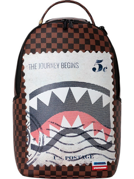Sprayground Shark Stamp B9296 Σακίδιο Πλάτης Καφέ