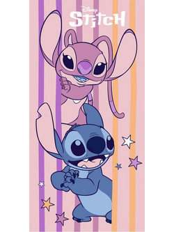 Stitch & Angel Παιδική Πετσέτα Θαλάσσης Microfiber Ροζ 70x140cm 8435746914533