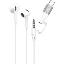 Earldom E76 Handsfree In-Ear 3.5mm & Type-C White