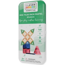 Cleverclixx Magnetic Tiles Mini Tiles Pack Pastel