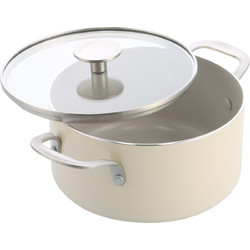KitchenAid Κατσαρόλα Αλουμινίου Κεραμική 20cm Μπεζ