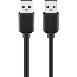 Goobay 93593 Καλώδιο USB-A Male 2.0 to USB-A Male 1.8m Black