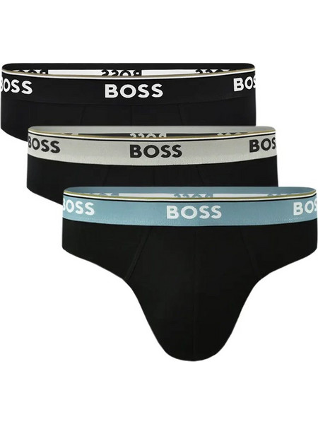Hugo Boss Ανδρικά Σλιπ Βαμβακερά Μαύρα 3Pack 50531681-961