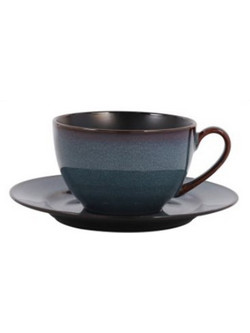 Cryspo Trio PortoFino Σετ Φλιτζάνια Τσαγιού Πορσελάνης Μπλε 230ml 6τμχ TRIO25.052.16