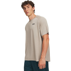 Under Armour Tech Textured Ανδρικό Αθλητικό T-Shirt Μπεζ 1382796-204