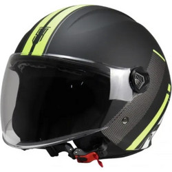 Str GP Black Yellow Κράνος Μηχανής Jet