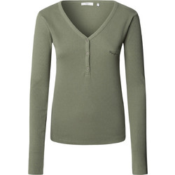 Pepe Jeans Brett Γυναικείο Χειμερινό Top Βαμβακερό Χακί PL5000047-765