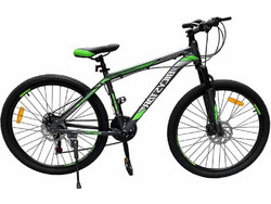 Bicystar Explorer Mountain Bike 26" με 21 Ταχύτητες και Δισκόφρενα Μαύρο Πράσινο