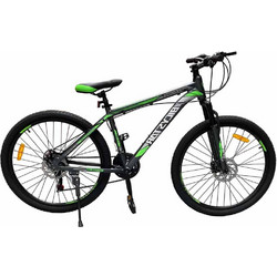 Bicystar Explorer Mountain Bike 26" με 21 Ταχύτητες και Δισκόφρενα Μαύρο Πράσινο