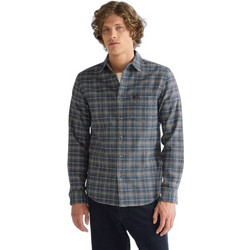 Wrangler Ανδρικό Πουκάμισο Βαμβακερό Καρό Μακρυμάνικο Κανονική Γραμμή Overshirt Ανθρακί 112386949