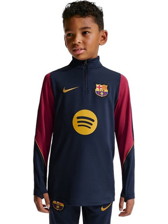 Nike Barcelona Dri-Fit Παιδικό T-Shirt Μακρυμάνικο Navy Μπλε Μπορντό II2421-401