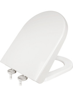 Elvit 0402 Καπάκι Λεκάνης D-Shape από Βακελίτη Soft Close Λευκό 44x35.5cm