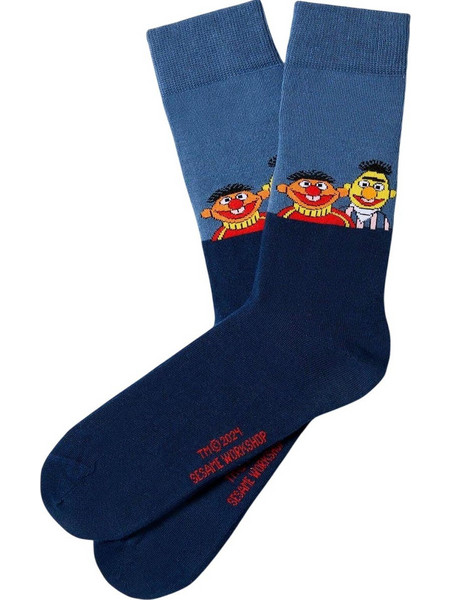 Besocks SesameStreet Ernie & Bert Ανδρικές Κάλτσες Ψηλές με Σχέδια Πολύχρωμες 648054