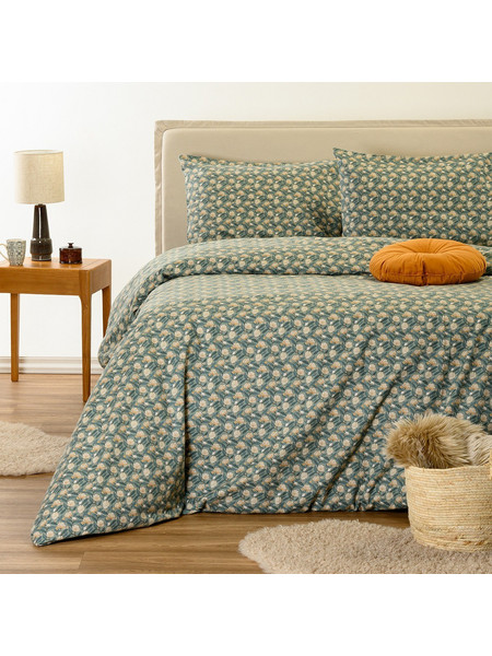 Melinen Σετ Σεντόνια King Size Φανελένια 270x270 Winter Line Elsa Aqua