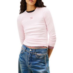 Tommy Jeans Γυναικείο Χειμερινό Top Ριπ Ροζ DW0DW20178-TOG
