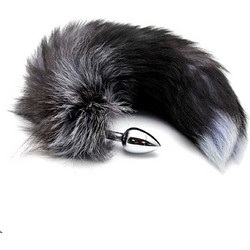 Alive Fox Medium Πρωκτική Σφήνα Tail Plug 8cm Μαύρη