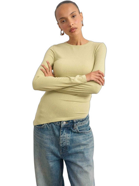 Topshop Γυναικείο Χειμερινό Top Ριπ Κίτρινο 31001439